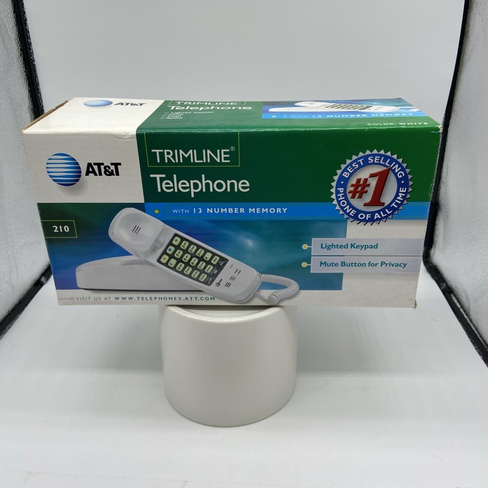 AT&T Trimline 210 Telephone Lighted Keypad Open Box 2000